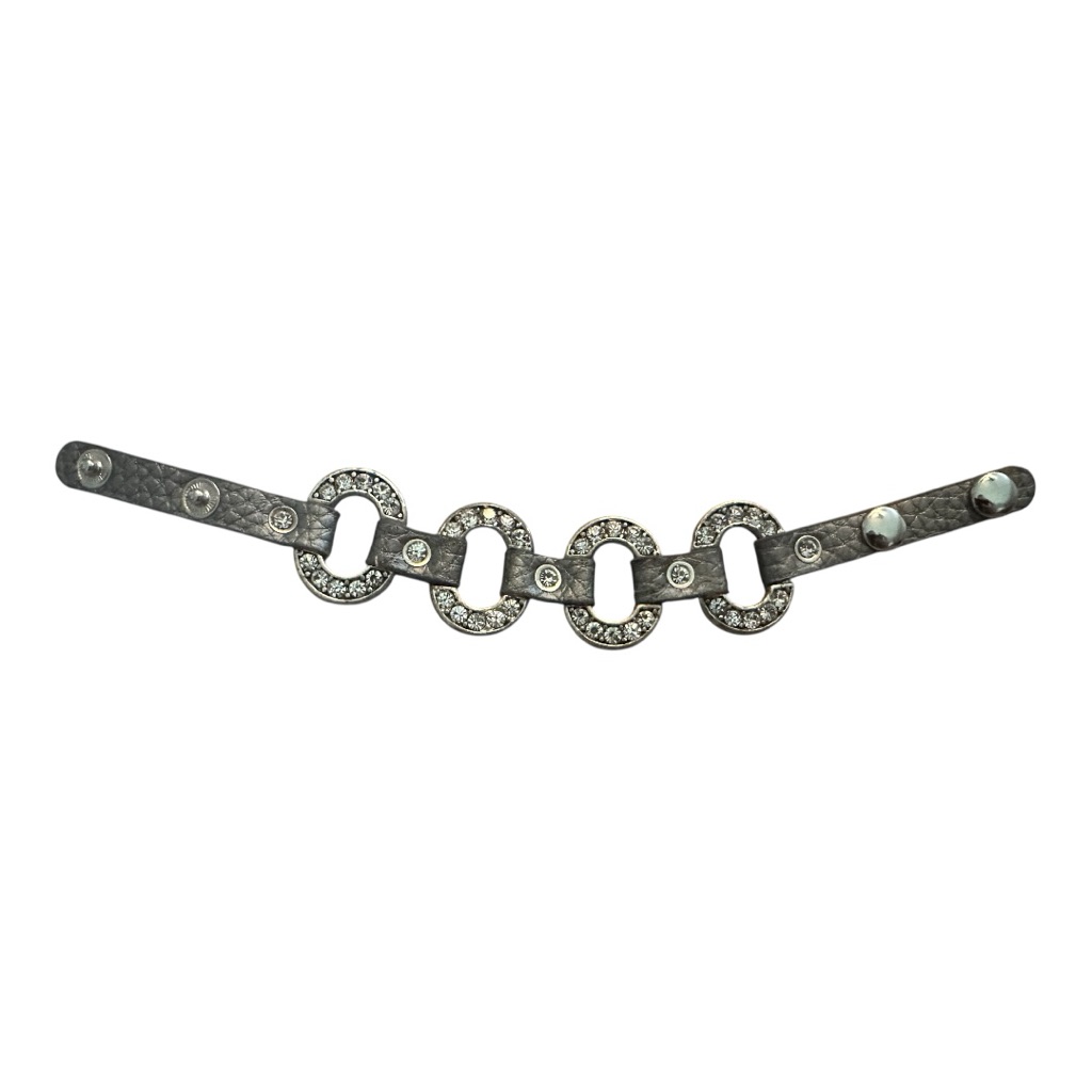 Premier Jewelry Silver Bracelet With Crystal Accents